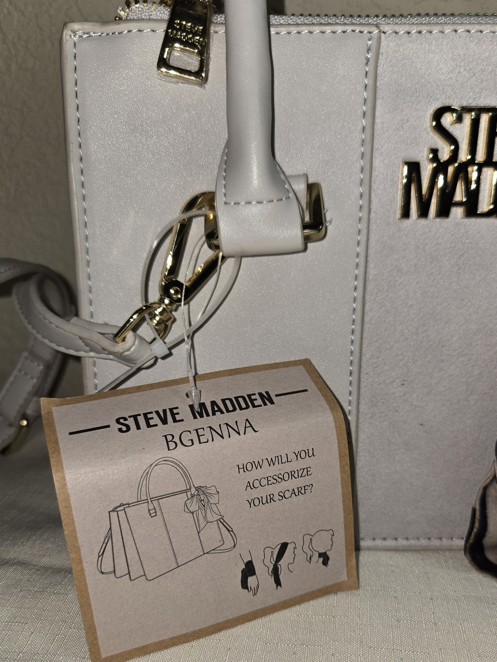 New! Steve Madden Bgenna Purse In Chalk (Would Call It Taupe) - Picture 2 of 13
